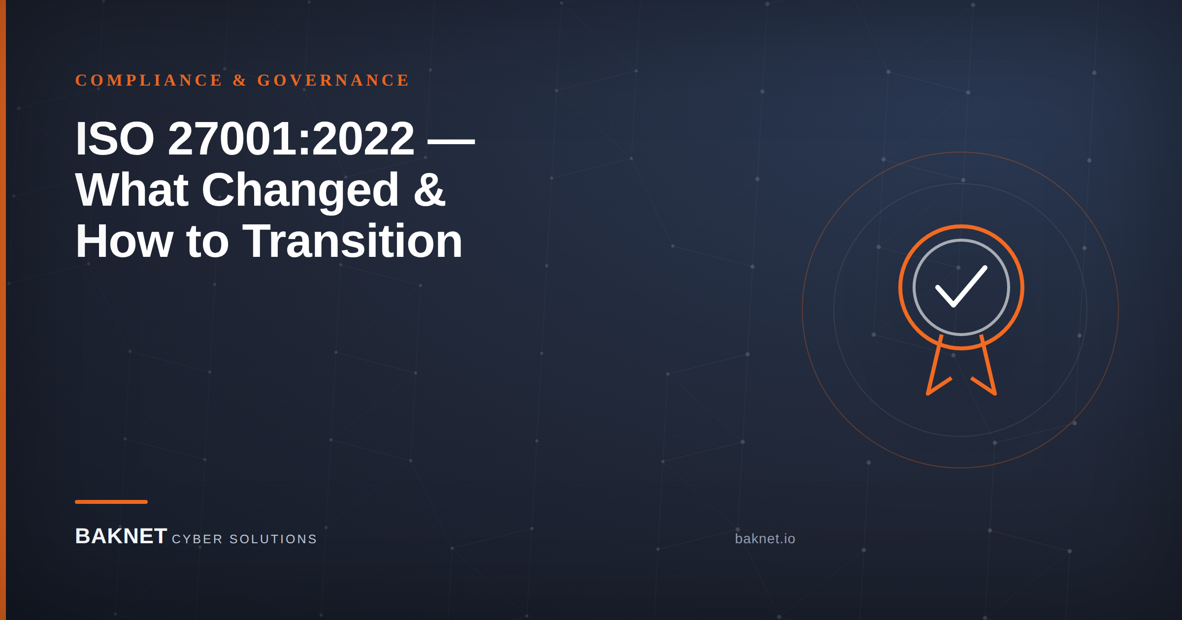 Illustrated cover graphic: ISO/IEC 27001:2022 changes and transition